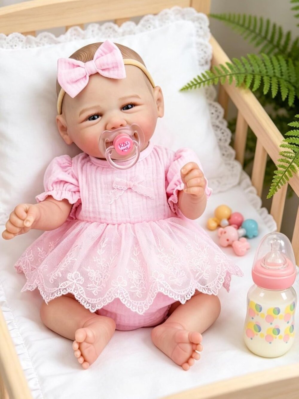 Lifelike 20-Inch Reborn Baby Doll, Weighted Soft Cloth Body, Poseable Limbs
